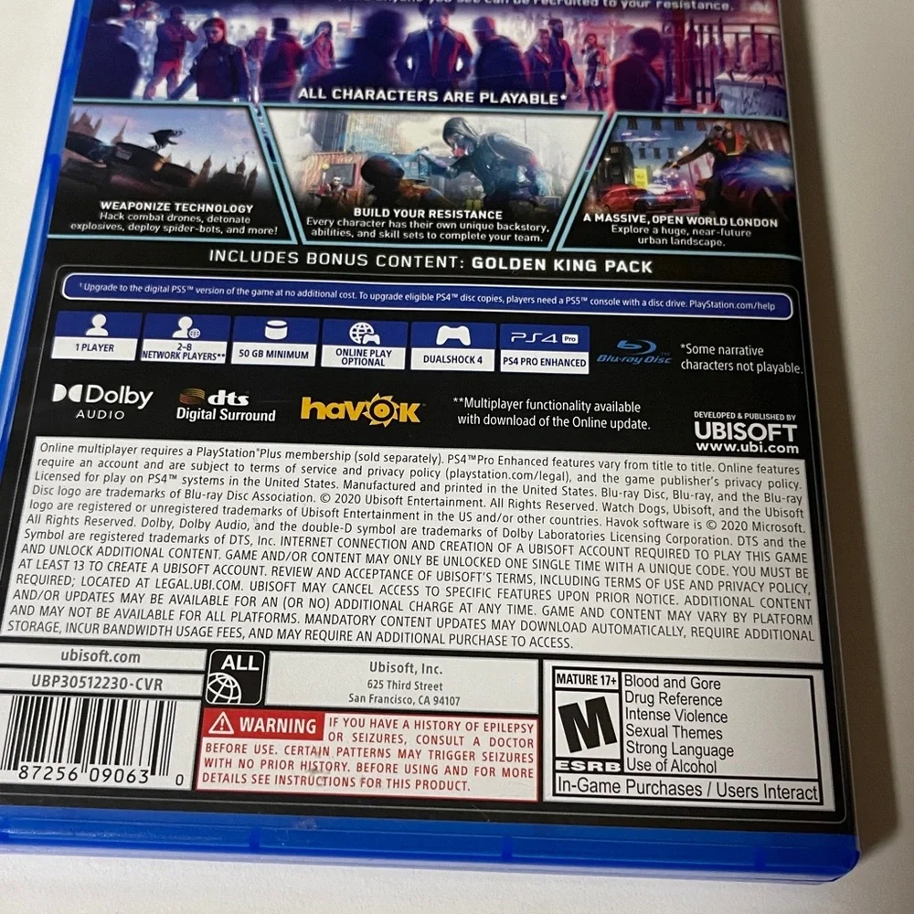 PS4 Watch Dogs Legion - Sony PlayStation‎ 4 Video Game